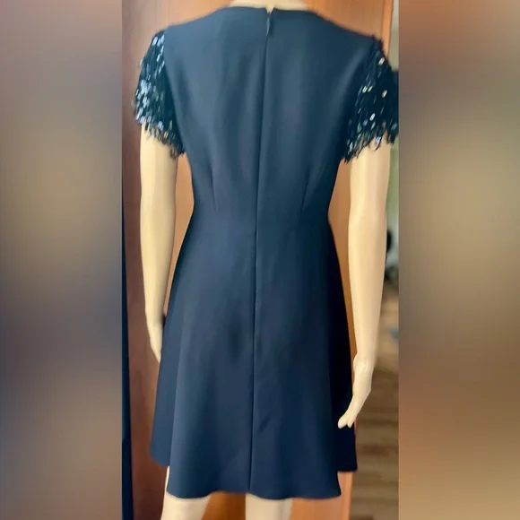 KATE SPADE NWOT Sequin Fringe Black Swing Dress Size 0 - Picture 11 of 15